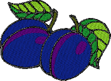 Free Plum Embroidery Design