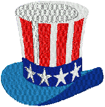 July hat embroidery design