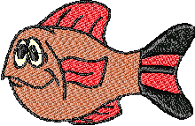 funny fish free embroidery design download