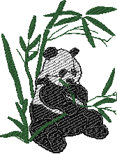 Panda Bear free machine embroidery patterns for brother