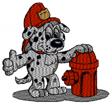 Fire Dog Baby Embroidery designs-Embroiderydesigns.name