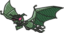 robot bat embroidery freebies