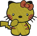 Pika Kitty Embroidery Design