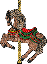 Carusel horse small free baby machine embroidery designs pes