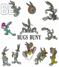 Bugs Bunny  Machine embroidery Designs