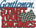 Start Your Engines Embroidery Design