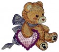 Valentine Embroidery Bear Heart Love Designs