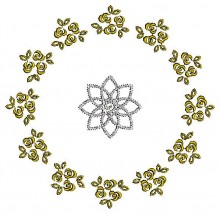 Table Center Embroidery Design