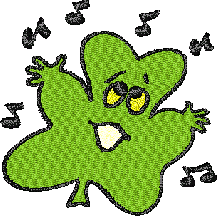 Singing clover Embroidery Design