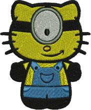 Hello-Minion Embroidery Design