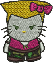 Army Kitty Embroidery design