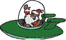 Santa spaceship christmas in the hoop embroidery designs