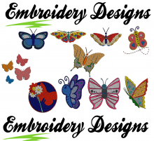 Butterflies Machine embroidery Designs