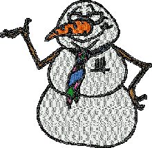 funny snowman free embroidery design pes