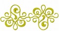 Curly creative magic border embroidery design