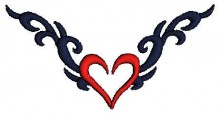 Tribal Heart Embroidery Design