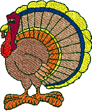 Free ThanksGiving Turkey free machine embroidery patterns for baby lock