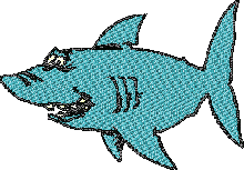 happy shark free embroidery design ideas