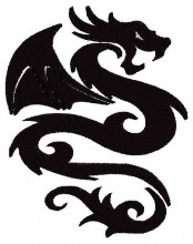 tribal black dragon free download embroidery designs