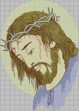 Jesus religious embroidery design