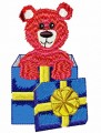 Download present teddy bear embroidery designs