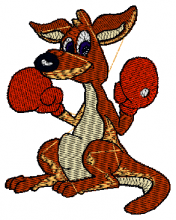 Boxing kangaroo Embroidery design Baby Embroidery designs-Embroiderydesigns.name