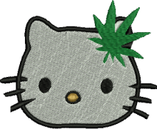 High Kitty Embroidery Design