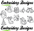 Christmas Apliques Machine embroidery Designs