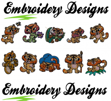 Tigers Machine embroidery Designs