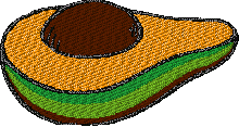 Avacado Embroidery Design