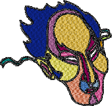 Japonese Mask embroidery design