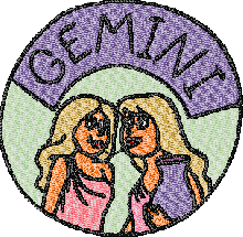 gemini zodiac sign embroidery designs for babies