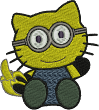 Hello Minion Embroidery Design