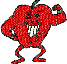 Strong apple Embroidery Design