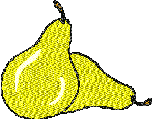 Free Pear Embroidery Design