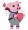 lovely pig valentine embroidery design