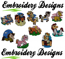 Little Poney Machine embroidery Designs