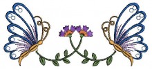 Floral butterfly embroidery Designs