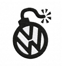 Volkswagen auto logo embroidery funny design