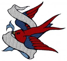 Bird Of Freedom Tattoo Embroidery Design