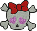 Kitty Bones Embroidery Design