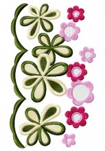 Floral edges machine border artistic design