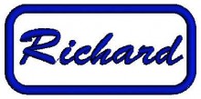 richard name embroidery designs for babies