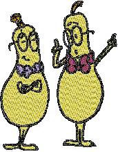 Debating pears  Embroidery Design