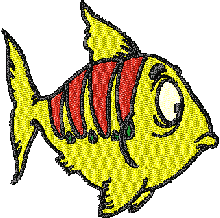 yellow fish free embroidery designs pes