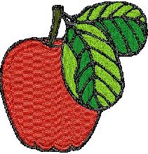 Free Apple Embroidery Design