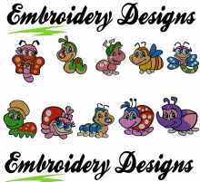 Bugs Machine embroidery Designs