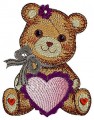 Valentine Embroidery Bear Heart Love Designs