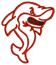 Red Shark Embroidery designs-Embroiderydesigns.name