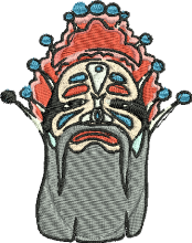 Free cinese Mask embroidery design